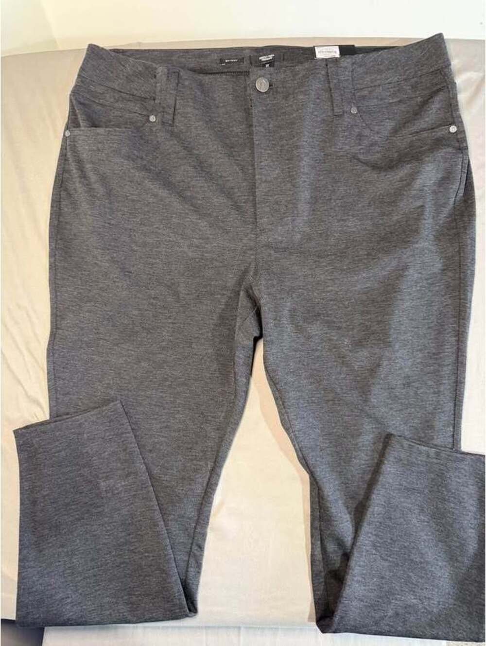 Simply Vera Vera Wang 1X Gray Ponte Skinny Pants
